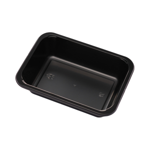 Hitray 019 22 oz. Rectangular Black CPET Tray