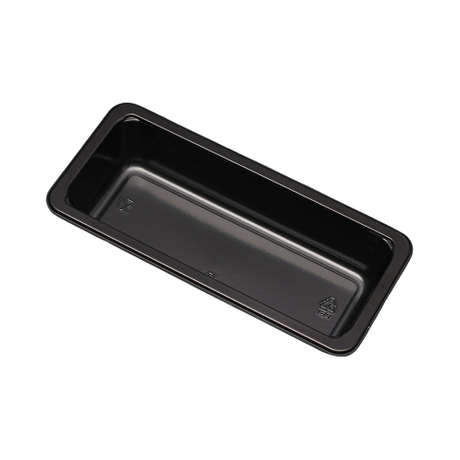 Hitray 030 10 oz. Rectangular Black CPET Tray 