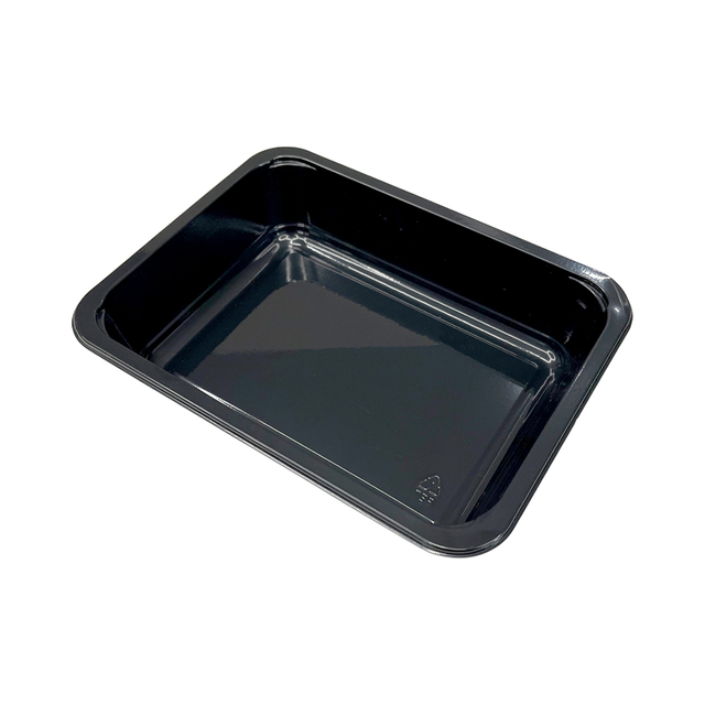 Hitray hi45 10 oz. Dulang cpet hitam persegi
