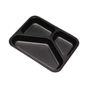 Hitray 038 24oz. Rectangular black cpet tray 