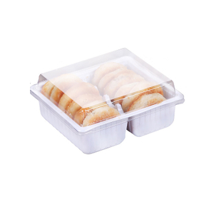 Hi tray 5.12*5.12 pulgada disposable plastic cake box malinaw na lalagyan ng bakery