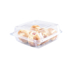 Kumusta tray 6.18*6.18 pulgada square plastic malinaw na lalagyan ng bakery