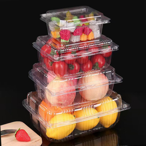 Hi tray plastic fruit container rektanggulo malinaw na tray ng alagang hayop