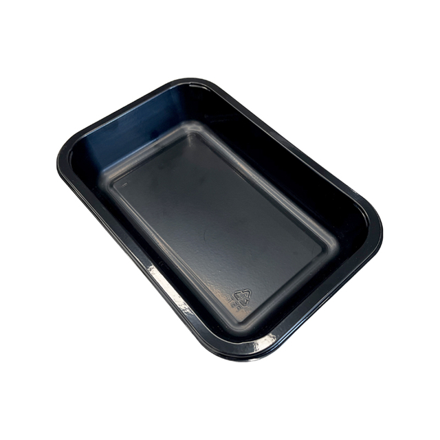 Hitray Hi05 16 oz. 1 petak dulang cpet hitam segi empat tepat