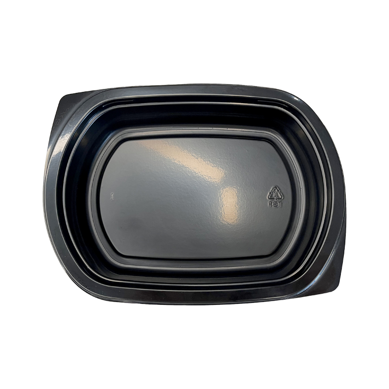 Hitray Hi28 15 oz. Rectangular black cpet tray