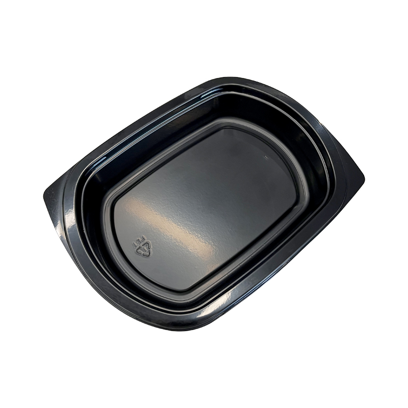Hitray Hi28 15 oz. Rectangular black cpet tray