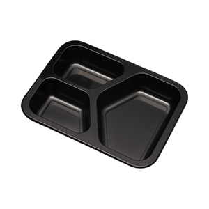 Hitray hi42 27 oz. Rectangular Black CPET Tray