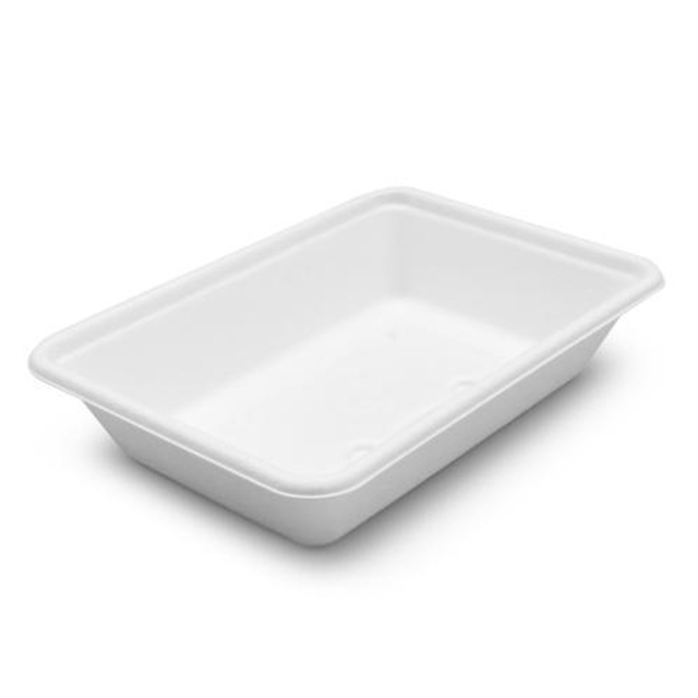 Hitray White Color Natural Color Multi Grid Bagasse Food Container