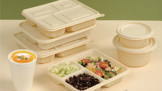 Hitray Large Size 5 Comp. Square Cornstarch Food Container