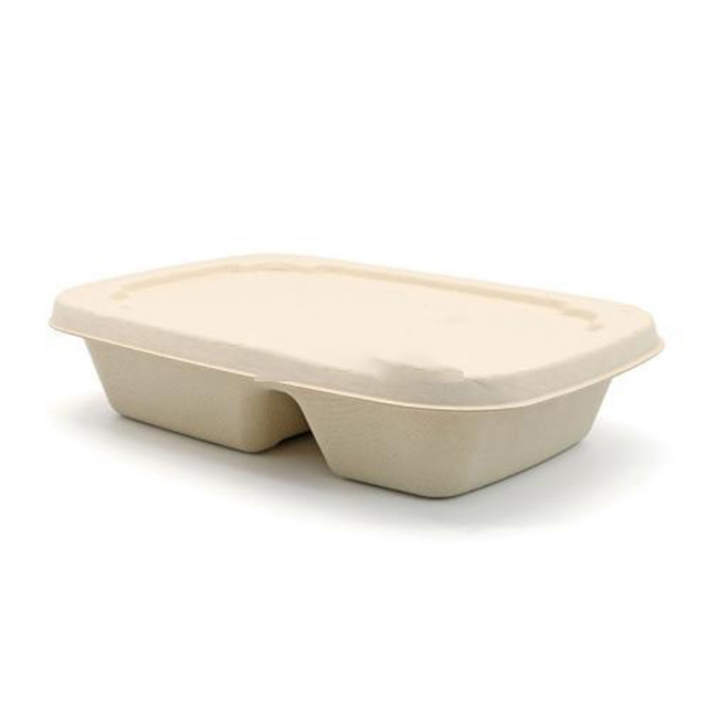 Hitray 300ml Natural Rectangular Bagasse Food Container
