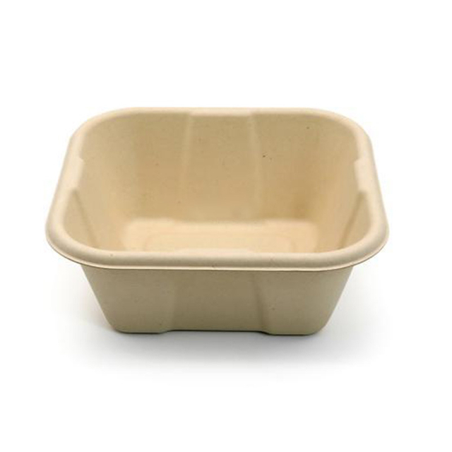 Hitray Compostable 700ML Deep Square Box Bagasse Food Container