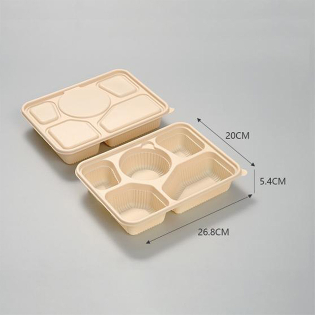 Hitray Eco Friendly Biodegradable disposable cornstarch lunch box packaging Plastic corn starch