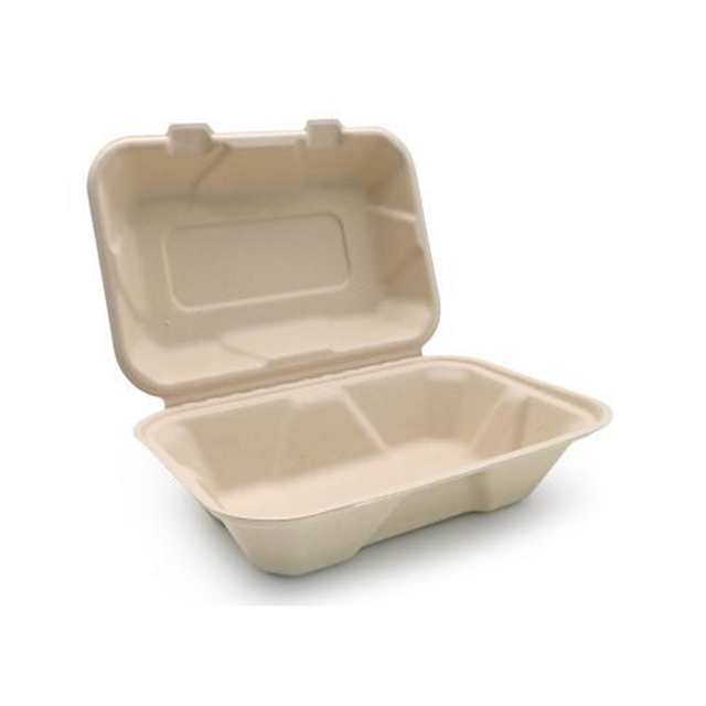 Hitray 600ML Connected Lunch Box Bagasse Food Container