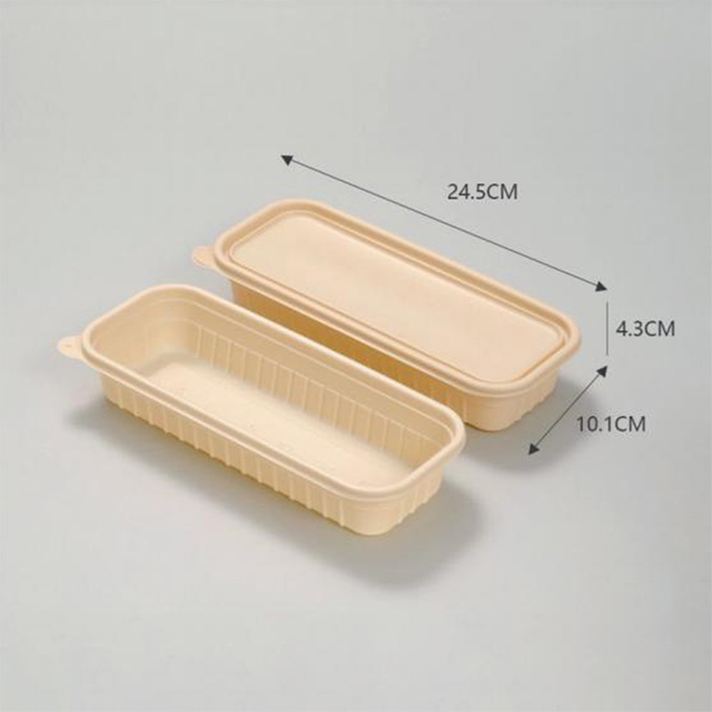 Hitray Single Comp. 500ML Rectangle Cornstarch Food Container