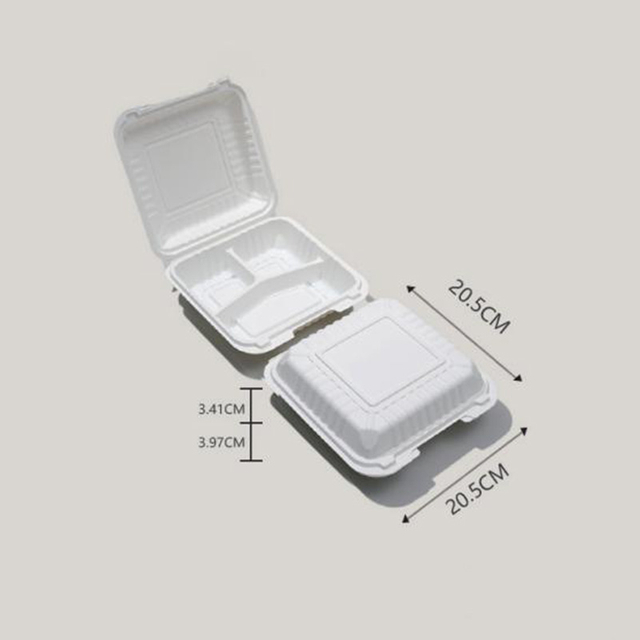 Hitray Biodegradable Connected Lunch Box Cornstarch Food Container