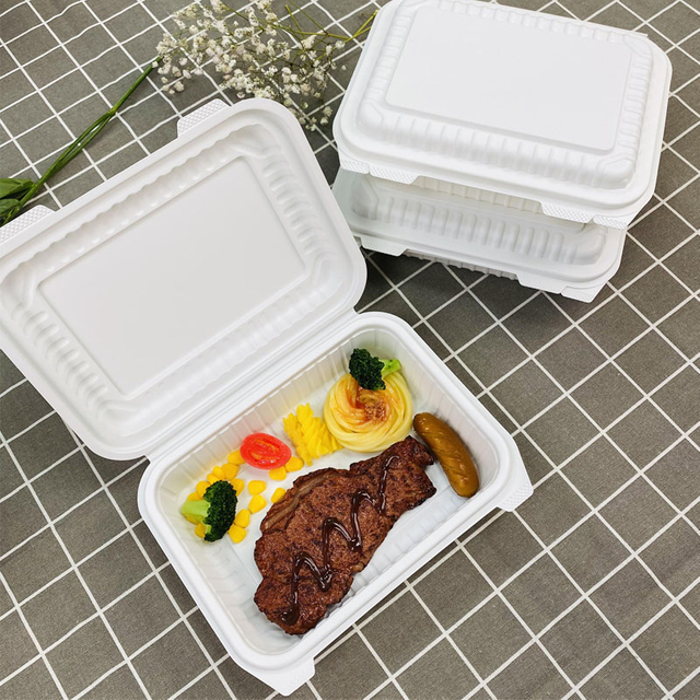 Hitray Compostable PLA Hinged Lid Container