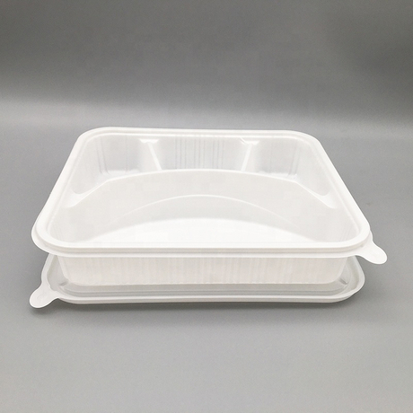 Hai nampan pla wadah makanan plastik pp hewan peliharaan nampan makanan plastik segar