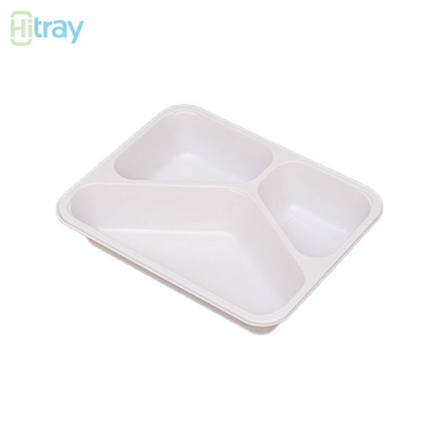 Hitray 040 25Oz.Rectangle White CPET Tray